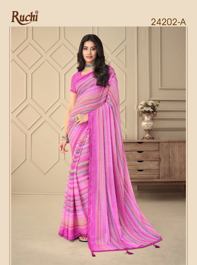 Vanilla By Ruchi Chiffon Saree Catalog